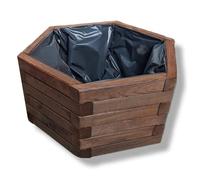 FKL DESIGN Home Deco Jardinière en Bois, Cache-Pot pour Jardin, terrasse, Caisse en Bois imprégné D26 (Palissandre, 51x44x23 cm)