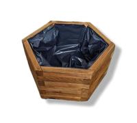 FKL DESIGN Home Deco Jardinière en Bois, Cache-Pot pour Jardin, terrasse, Caisse en Bois imprégné D26 (Teck, 51x44x23 cm)
