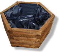 FKL DESIGN Home Deco Jardinière en bois D26 (chêne, 51 x 44 x 23 cm)