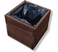 FKL DESIGN Home Deco Jardinière en bois D26 (palissandre, 30 x 30 x 24 cm)