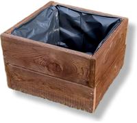 FKL DESIGN Home Deco Jardinière en bois D26 (palissandre, 40 x 40 x 28 cm)