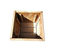 FKL DESIGN Home Deco Jardinière en bois Jardinière brute D23 (30 x 30 x 24 cm)