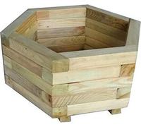 FKL DESIGN Home Deco Jardinière en bois Jardinière brute D23 (51 x 44 x 23 cm)