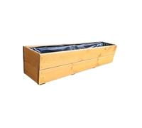 FKL DESIGN Home Deco Jardinière en Bois jardinière terrasse entièrement assemblée D27 chêne (Longueur 90 cm)