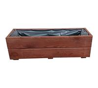 FKL DESIGN Home Deco Jardinière en Bois jardinière terrasse entièrement assemblée D27 Noyer (Longueur 60 cm)