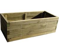 FKL DESIGN Home Deco Jardinière en bois Jardinière Verte Imprégnée D23 90x 40x 29cm