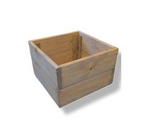 FKL DESIGN Home Deco Jardinière en Bois pour Jardin, terrasse, Jardin, terrasse, jardinière en Bois, Decko, Vert imprégné, prêt à Monter, D23 (40 x 40 x 28 cm)