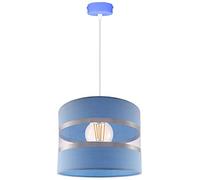 FKL DESIGN Home Deco Lampe suspendue lampe pour chambre d'enfant belle lampe suspendue en métal différentes versions ABK1L (abat-jour : bleu, cadre : bleu)