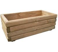 FKL DESIGN Home Deco NOUVEAU bac à plantes en bois TOP bac à plantes D2 noyer (80 cm)