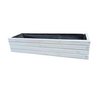 FKL DESIGN Home Deco Nouveau bac à Plantes en Bois Top Pot de Fleurs terrasse de Jardin entièrement monté D2 Blanc (100 cm)