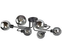 FKL DESIGN Home Deco Plafonnier suspendu, sphère, noir, gris, blanc, lampe de la série N100 différentes variantes (EK6)