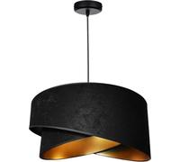 FKL DESIGN Home Deco Suspension pour table à manger - Lampes suspendues et suspensions - Plafonnier suspendu - Abat-jour - Lampe de salle à manger - Salon - Lampe de cuisine - Noir - E27, série TAD31