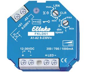 FKLD61 Eltako sans fil Actionneur de gradation 1 canal encastré Puissance de coupure (max.) 30 W Portée max. 30 m
