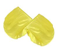 fkngcp 2pcs Culte Flags 55 Semiccle Louange Dance Flags avec de la Soie de Tige intégrée comme des Rubans Danse d'adoration pour la Pratique la Performance (doré) Culte pour l'église
