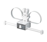 fkngcp Accessoires de Cheveux Organisateur du Support de Bandeau Multifonctionnel Garni Support brunchie adhésif Lapin avec des bâtons antidérapants, des Supports circulaires et du tiroir pour Les