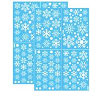 fkngcp Autocollants de fenêtre de Noël, 8 Feuilles d'autocollants fenêtre Flocons Neige statiques, Autocollant en Verre Non adhésif pour Les décalcomanies Fournitures fête Noël à la Maison