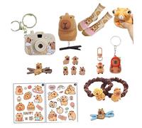 fkngcp Calendrier de l'Avent Capybara, Mignon Capybara Trucs Calendrier de l'avent noël 2025 faveur fête pour Les Enfants, 17 pièces/Ensemble Jouet