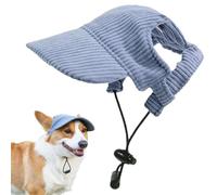 fkngcp Chapeau de Soleil pour Chiens, Casquette de Baseball pour Chiens réglable avec Trous d'oreille, Protection Solaire Chapeau Plage avec Bord Avant, Chapeaux Portables pour 3, 5 à 7, 5 kg, Bleu