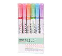 fkngcp Courbe Highlighter Pen Set Roller Tip Curve Curve Hightlighter Hand Account Fluorescent Pens Diy Markers 6PCSCurve Pen Set Curved Ligne Highlighters Rouleau