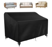 fkngcp Couvercle de Banc extérieur pour 2 Plats 53x26x35 Pouces étanche à coqueluche extérieure avec Couvercle de Chaise Minimaliste Fermeture à Cordon Pliable