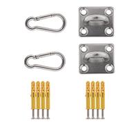 fkngcp Crochets de hamacs Mur de Plafond Crochet Horbandal d'ancre Service Lourd pour Suspension Yoga hammac Boxe Punch Silver 2pcs Plafond Mur