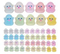 fkngcp Halloween Mini Resin Figures 50pcs Figurine fantôme Lumineuse Mignon résine Mini Figurines décorations fantômes pour Halloween, Micro paysages, décor de poupées