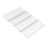 fkngcp Lot de 4 organiseurs à épices en Plastique Transparent pour tiroir à épices, capacité, Pots d'assaisonnement réglables inclinés, Plateau de Rangement pour tiroir Cuisine