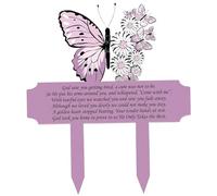 fkngcp Marqueurs de tombes Butterfly Memorial Stakes for Cemetery 13.2 '' Metal Memorial Plaques Markers de tombes imperméables pour Les décorations cimetière du Jardin Humain pour Style 1