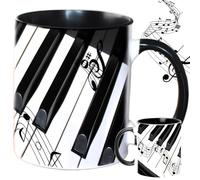 fkngcp Masse de café en céramique 350 ml de piano nouveauté tasses à café 3.7x3.2 Thé à thé Unique Mug pour les joueurs musique amoureux pour femmes, hommes, ami