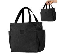 fkngcp Sac à lunch isolé Foil en aluminium épaissi de capacité Sac à lunch Box Box étanche l'huile petite refroidisseur avec 2 poches latérales et manipuler pour travailler l'école pique-niq