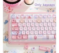 FKRTQIYN 120 Marshmallow Anime Cartoon PBT MOA Profil Keycaps Compatible avec MX Switch Mechanical Gaming Keyboards personnalisé Design(08)