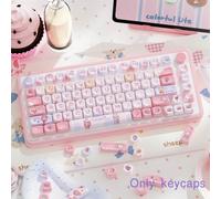 FKRTQIYN 120 Marshmallow Anime Cartoon PBT MOA Profil Keycaps Compatible avec MX Switch Mechanical Gaming Keyboards personnalisé Design(01)