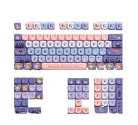 FKRTQIYN 120 Marshmallow Anime Cartoon PBT MOA Profil Keycaps Compatible avec MX Switch Mechanical Gaming Keyboards personnalisé Design(10)