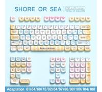 FKRTQIYN 120 Profil MOA Keycaps PBT pour MX Switch Keyboards mécaniques Cartoon Cartoon Design Dye Sublimation MCA Custom DIY KEYACAP(03)