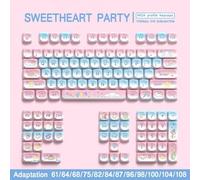 FKRTQIYN 120 Profil MOA Keycaps PBT pour MX Switch Keyboards mécaniques Cartoon Cartoon Design Dye Sublimation MCA Custom DIY KEYACAP(07)