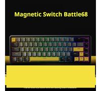 FKRTQIYN Battle68 Clavier câblé 60% avec RVB 0,125 ms Switch magnétique de déclenchement Rapide USB 8K Compatible avec et Logiciel Web(Panda Magnetic)