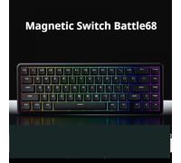 FKRTQIYN Battle68 Clavier câblé 60% avec RVB 0,125 ms Switch magnétique de déclenchement Rapide USB 8K Compatible avec et Logiciel Web(Arctic Magnetic)