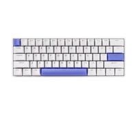 FKRTQIYN Clavier de Jeu G60 Compact 61 avec des commutateurs mécaniques à déclenchement Rapide et RVB Compatible pour Les Jeux à Action Rapide(PBT-White Peri)