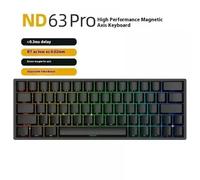 FKRTQIYN Clavier mécanique câblé RVB Personnalisable avec commutateurs swappables Chauds pour Les Jeux et Usage de Bureau compatibles avec PC(ND63 Pro Black)