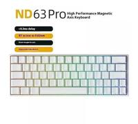 FKRTQIYN Clavier mécanique câblé RVB Personnalisable avec commutateurs swappables Chauds pour Les Jeux et Usage de Bureau compatibles avec PC(ND63 Pro White)