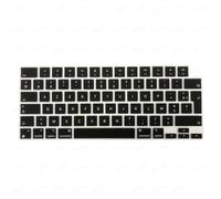 FKRTQIYN Couvercle du Clavier coréen Air 15 M3 2024 Version de l'UE et Couvercle du Clavier Espagnol pour Pro 14 M4 Pro 16 Air 13.6(EU French Black)