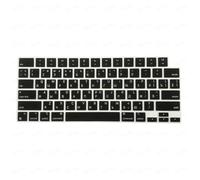 FKRTQIYN Couvercle du Clavier coréen Air 15 M3 2024 Version de l'UE et Couvercle du Clavier Espagnol pour Pro 14 M4 Pro 16 Air 13.6(US Russian Black)