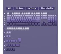 FKRTQIYN KBDIY Blue Gradient Side Print Backlit PBT Double Shot Keycaps Compatible avec Les claviers mécaniques de Bricolage(Side-Printed Type B)