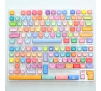 FKRTQIYN KBDIY GMK Blue Samurai Keycaps Corée PBT Custom KOA Profil Compatible avec Les claviers mécaniques pour Le Jeu Mignon 130 Ensemble pour MX Switches DIY(Gummy Bears-KR)