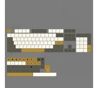 FKRTQIYN KBDIY Retro 143 Keycap Set PBT Matcha KOA Compatible avec Le Style MOA 7U ISO pour Les claviers mécaniques Russe coréenne Japonaise(Glimmer-KR)