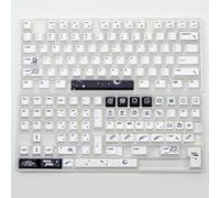 FKRTQIYN PBT KEYCAPS Fant dans Le THÈME DE Couche Pastel pour MX Switch MECANICAL KELDBOARS Compatible avec ISO Disposition 7U 144 KELVES(Outer Space-en)