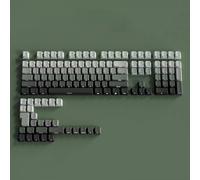 FKRTQIYN Profil OEM Gradient Green Green PBT Double Shot Side Imprimé Keycaps Compatible avec MX Switch Mechanical Keyboards Backlit Key Cap(06)