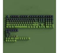 FKRTQIYN Profil OEM Gradient Green Green PBT Double Shot Side Imprimé Keycaps Compatible avec MX Switch Mechanical Keyboards Backlit Key Cap(05)