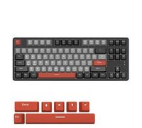 FKRTQIYN sans Fil 2.4g Hot Swappable 87 Clavier de Jeu mécanique Conception Ergonomique pour Les Joueurs de Bureau et PC(Black)