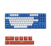 FKRTQIYN sans Fil 2.4g Hot Swappable 87 Clavier de Jeu mécanique Conception Ergonomique pour Les Joueurs de Bureau et PC(Blue)